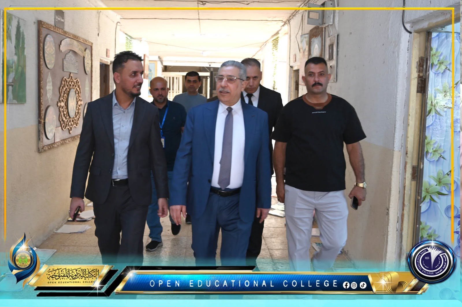 زيارة تفقدية لعميد الكلية التربوية المفتوحة إلى مركز الرصافة الدراسي لمتابعة سير الامتحانات النهائية